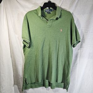 Polo Ralph Lauren Polo Shirt Mens Custom Fit Green Size Large Short Sleeve